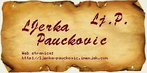 LJerka Paučković vizit kartica